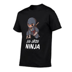 Jiu-Jitsu Ninja Boy Funny Martial Arts Sports  Rolled Sleeves T-Shirt