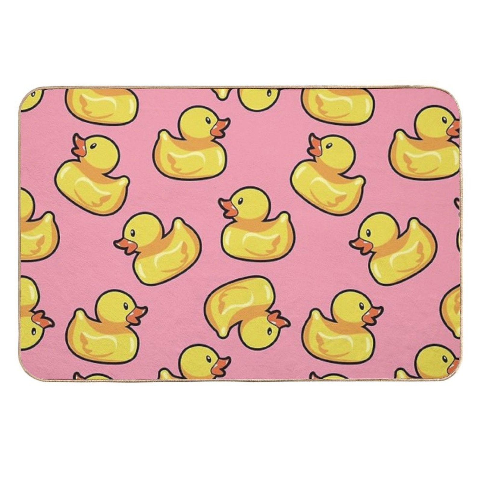 Rubber Duck Pink Pattern  Pet-Safe Bath Mat