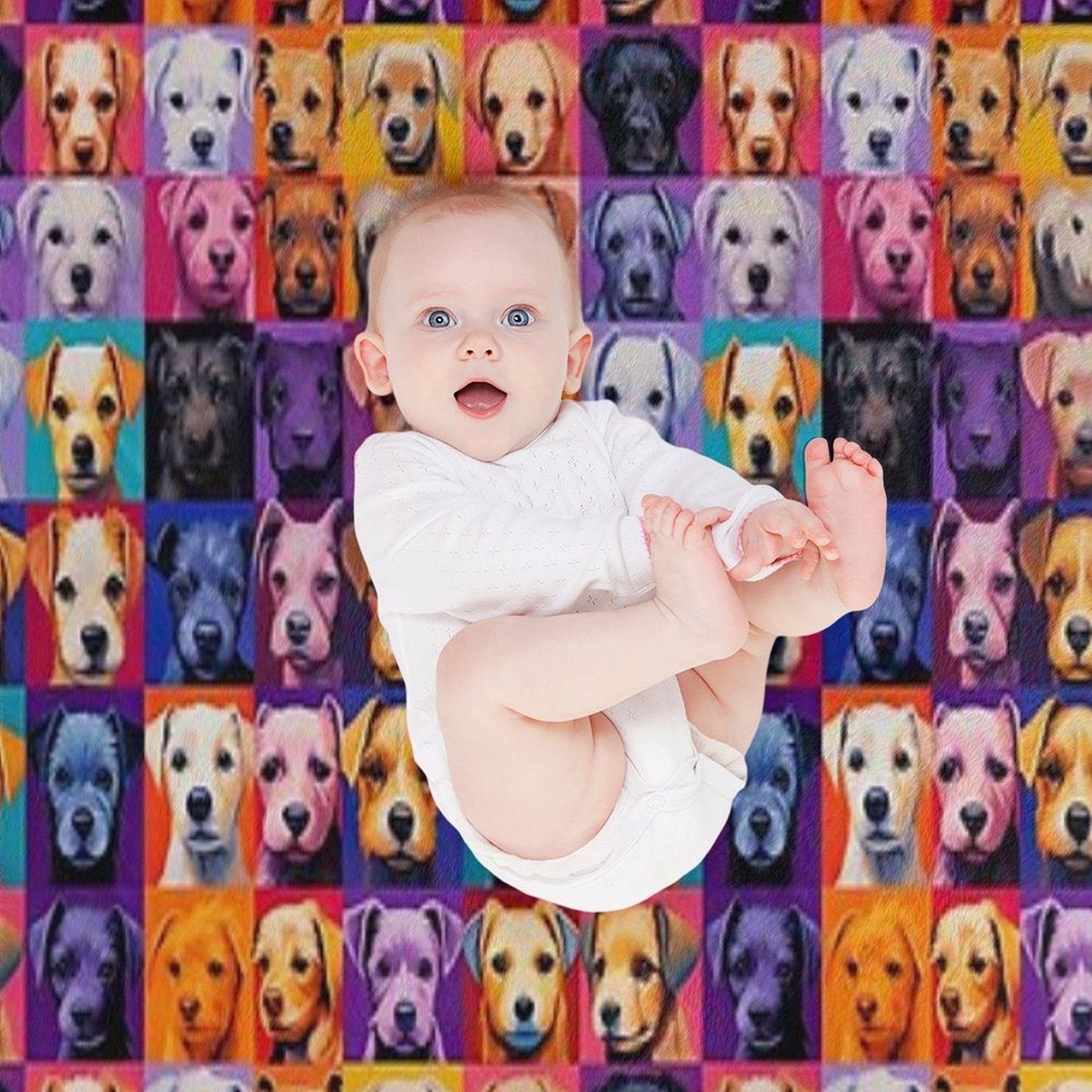 Dogs Pattern Anti-pilling Throw Blanket