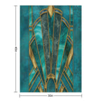 Elegant Stained Glass Art Deco Window With Marble And Gemstone Velvety-soft Throw Blanket