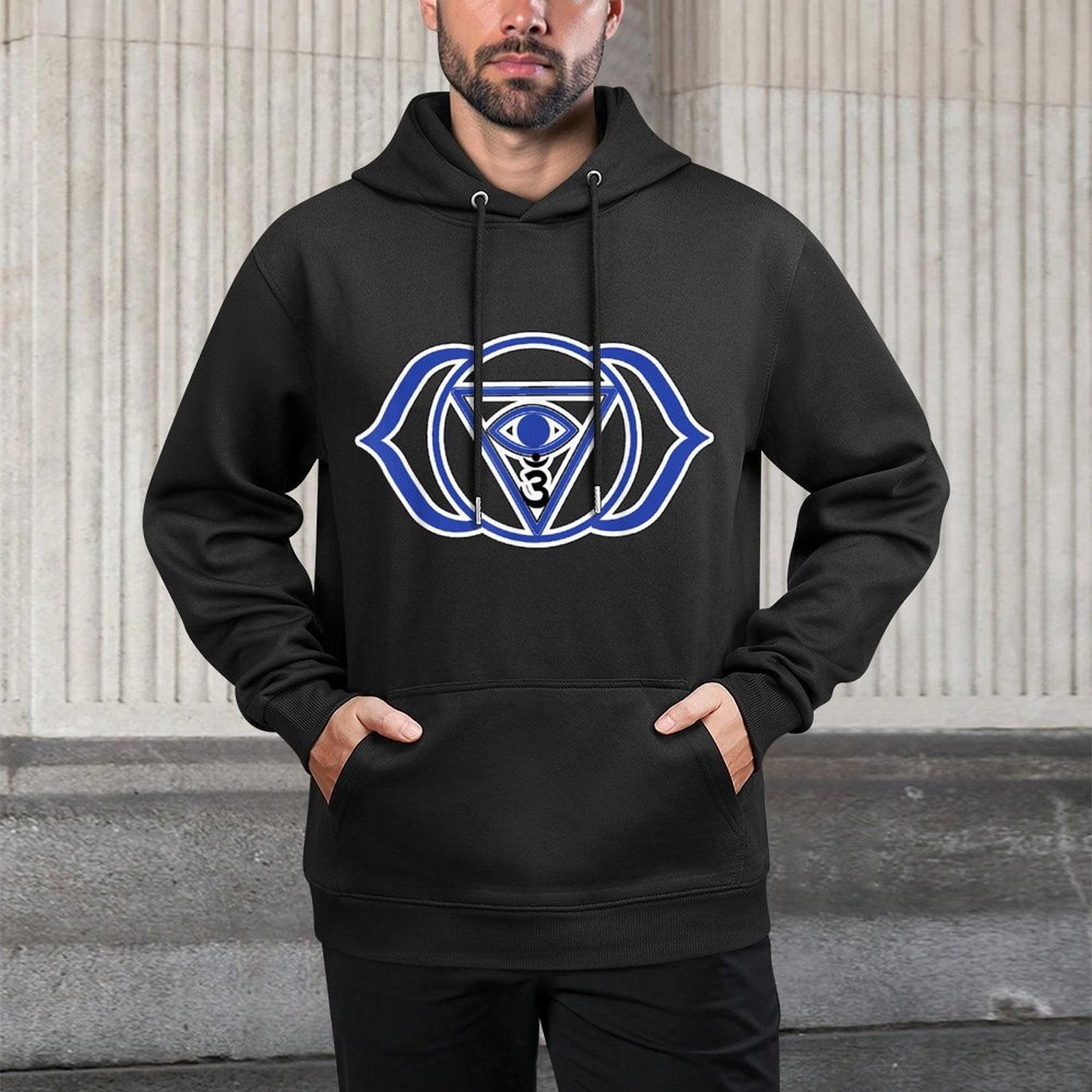 Yoga Ajna Awareness Third Eye Blue Chakra Versatile Streetwear Hoodie