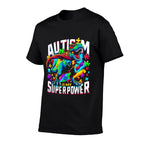 Autism Is My Superpower Autism Awareness T-Rex  Slim-fit Cut T-Shirt