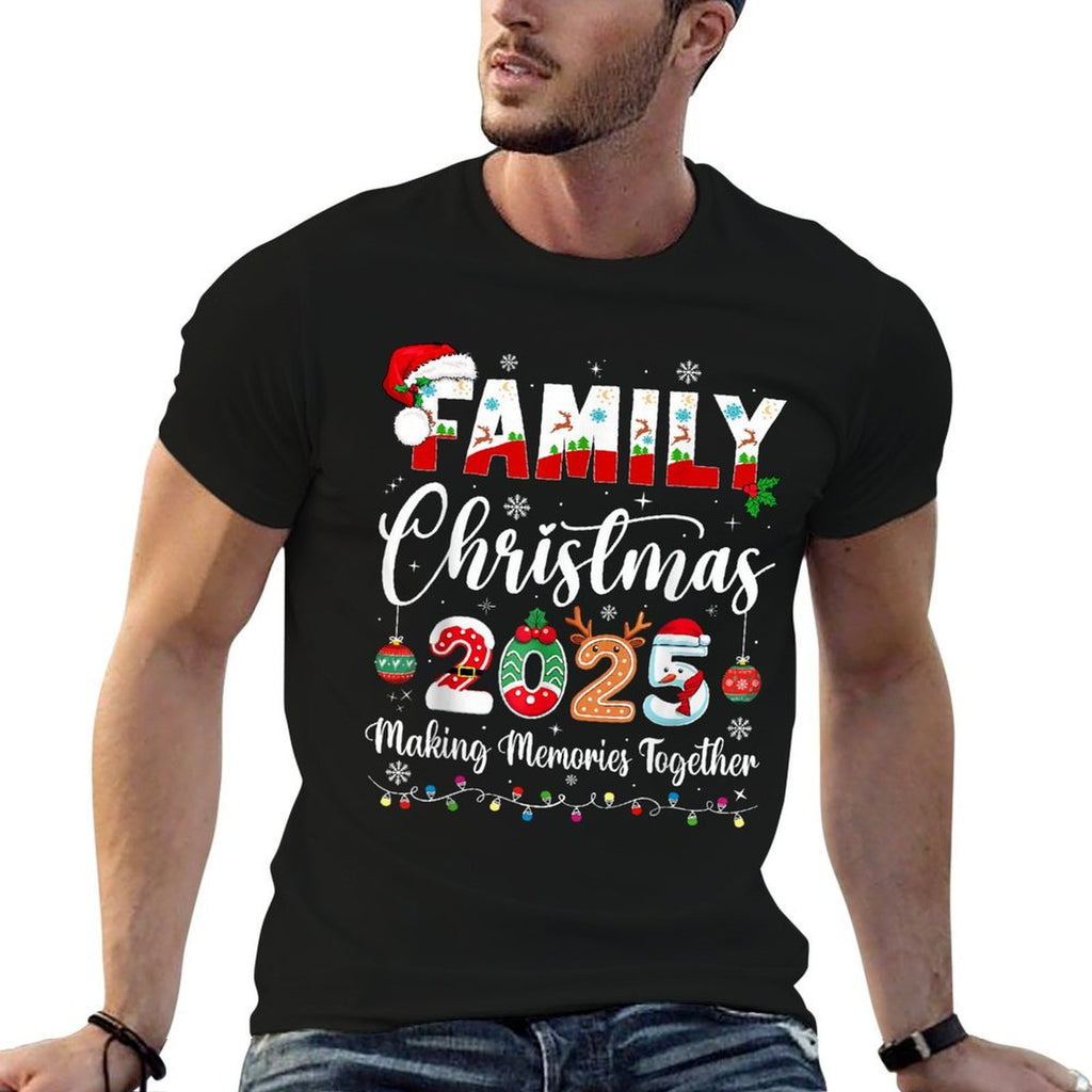 Family Christmas 2025 Making Memories Together Matching  Easy-care T-Shirt