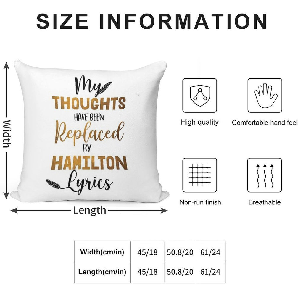 Hamilton - Musical Theater Soft Anti-Pilling Throw Pillow