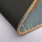 Abstract - Neutral Meeting Point 2 in Sea Blue  Easy Maintenance Bath Mat