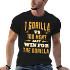 1 Gorilla Vs 100 Men Easy Win for The Gorilla Funny Meme  Breathable T-Shirt