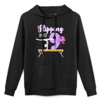 9th Gymnastics Birthday Party Nine Year Old Gymnast Girl Versatile Streetwear Hoodie