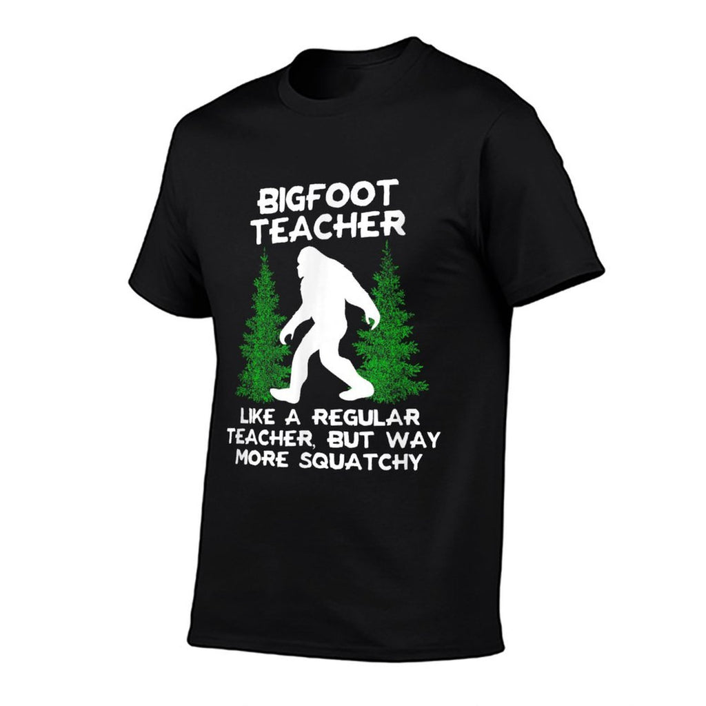 Bigfoot Teacher Funny Sasquatch Gift Men Women  Heathered Texture T-Shirt