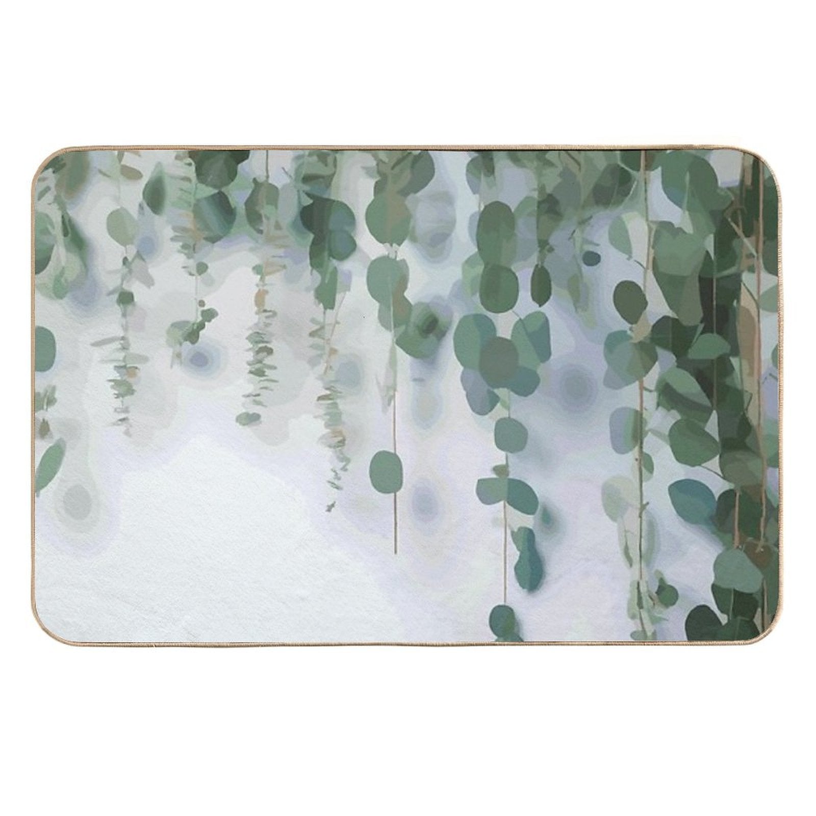 Eucalyptus Leaves And Branches  Repositionable Bath Mat