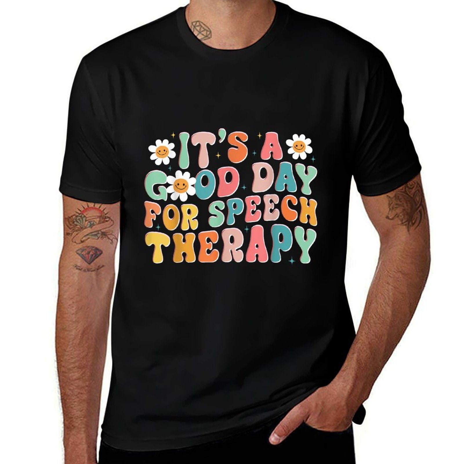 Its A Good-Day For Speech Therapy SLP Speech Pathology  Heathered Texture T-Shirt