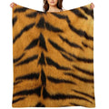 Black And Orange Tiger Print Phone Case - Trendy Design for Your Device Eco-conscious Throw Blanket
