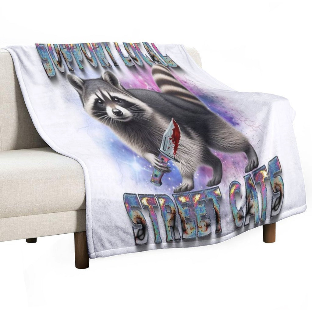 Support Local Street Cats [Premium Collection] Sustainable Throw Blanket