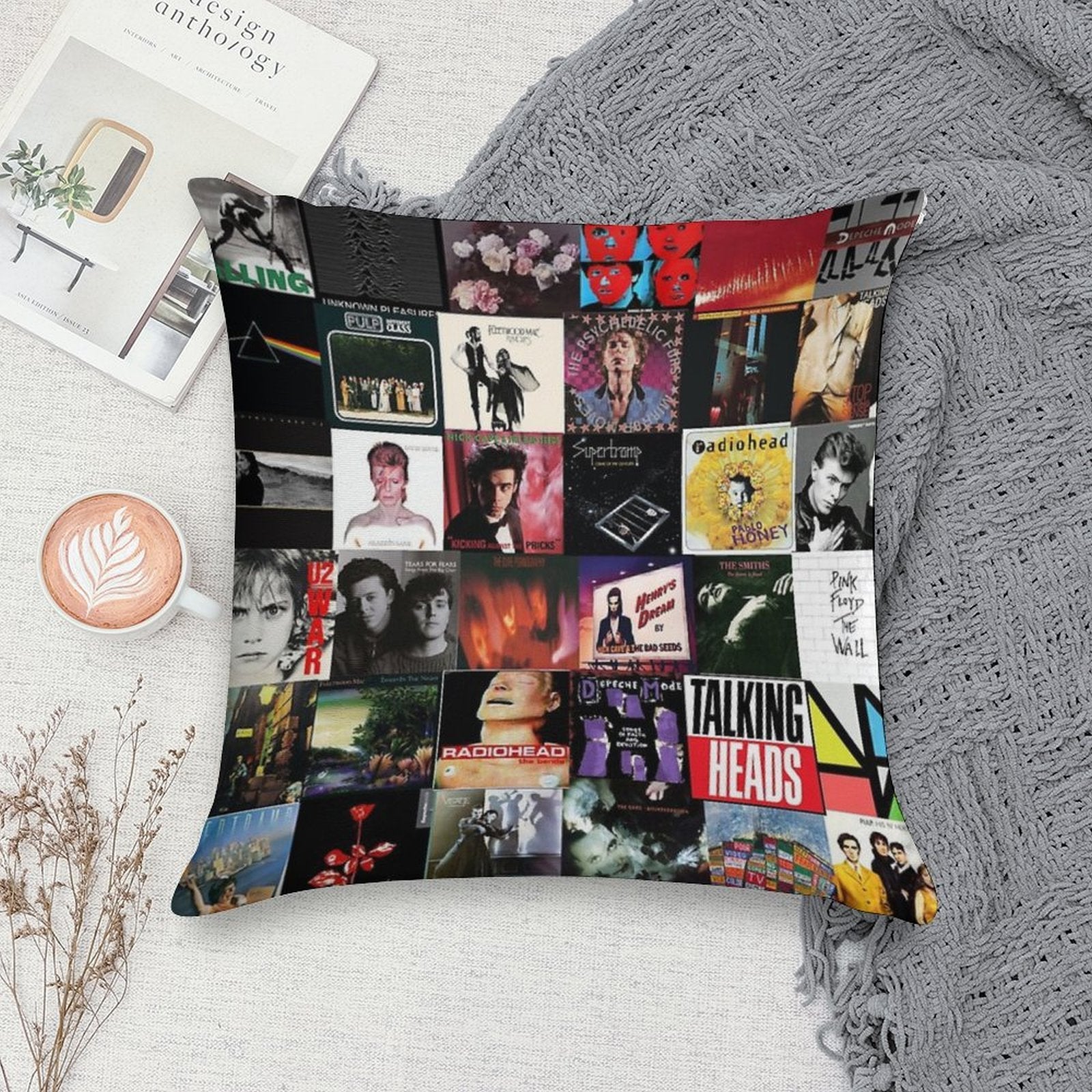 Album Art Soft Fade-Resistant Throw Pillow