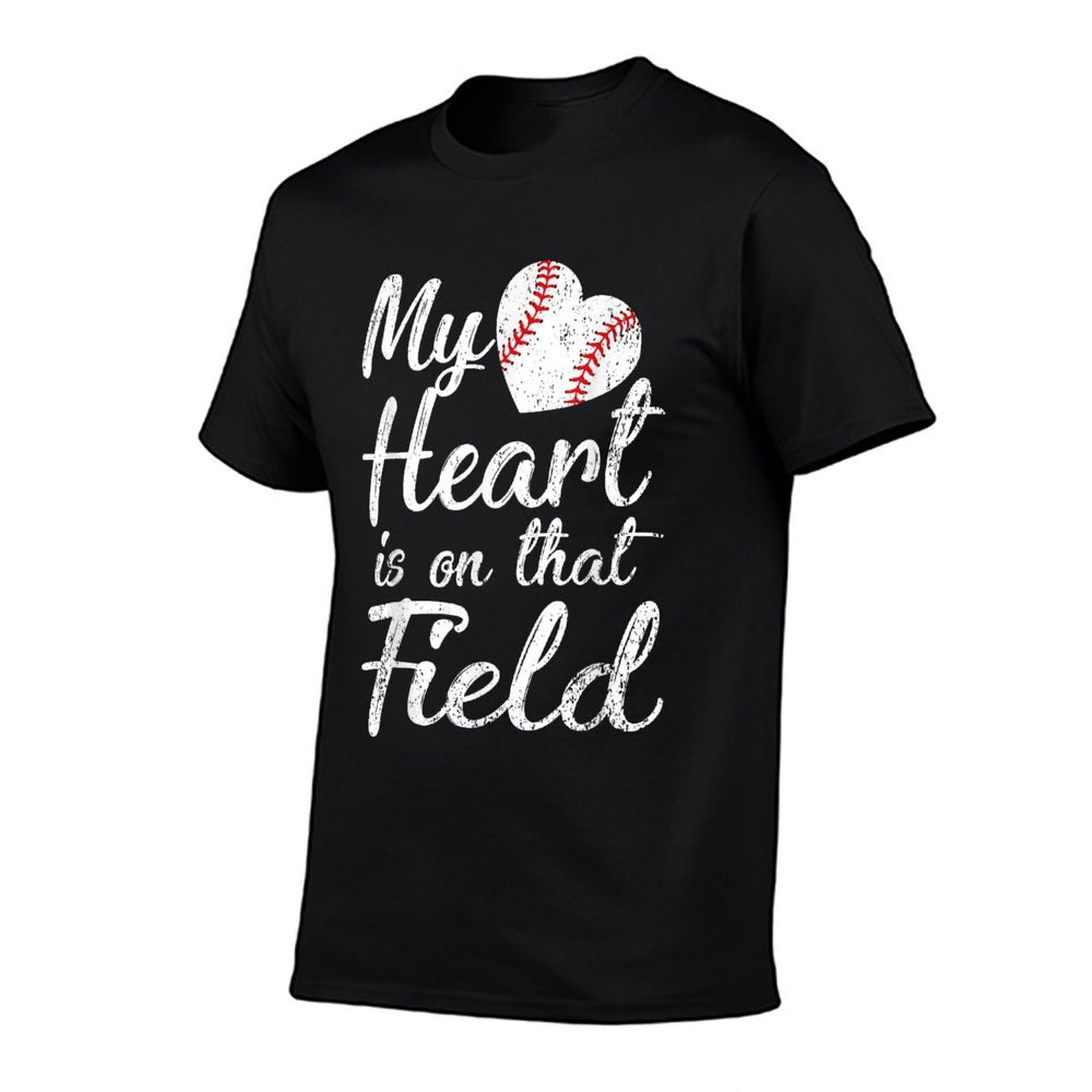 My Heart Is on That Field Baseball Softball Mom Gifts  Summer-ready Fabric T-Shirt