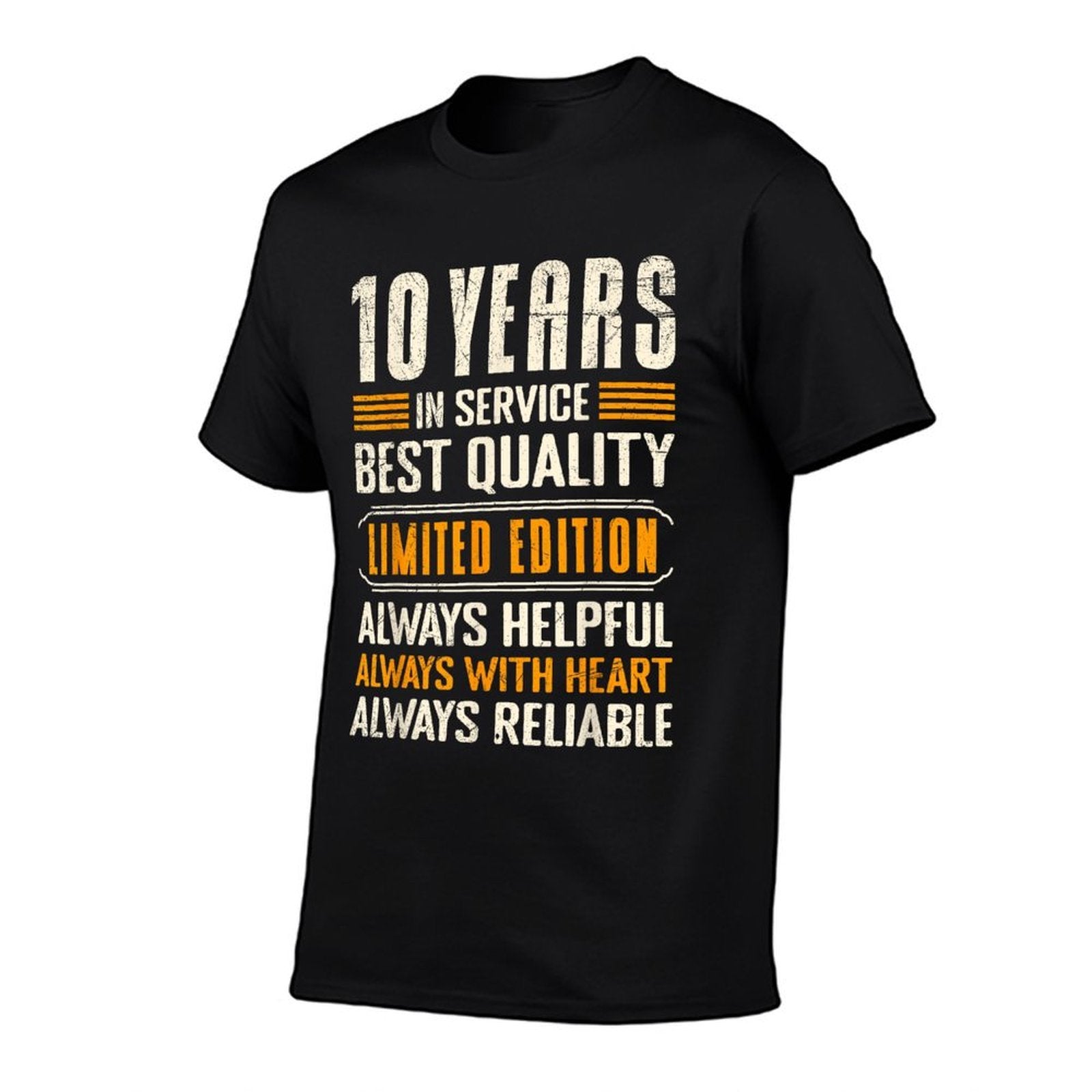 Work Anniversary 10 Years Quality Work Anniversary  Oversized Silhouette T-Shirt