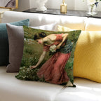 Narcissus - John William Waterhouse Soft Decorative Cover Throw Pillow
