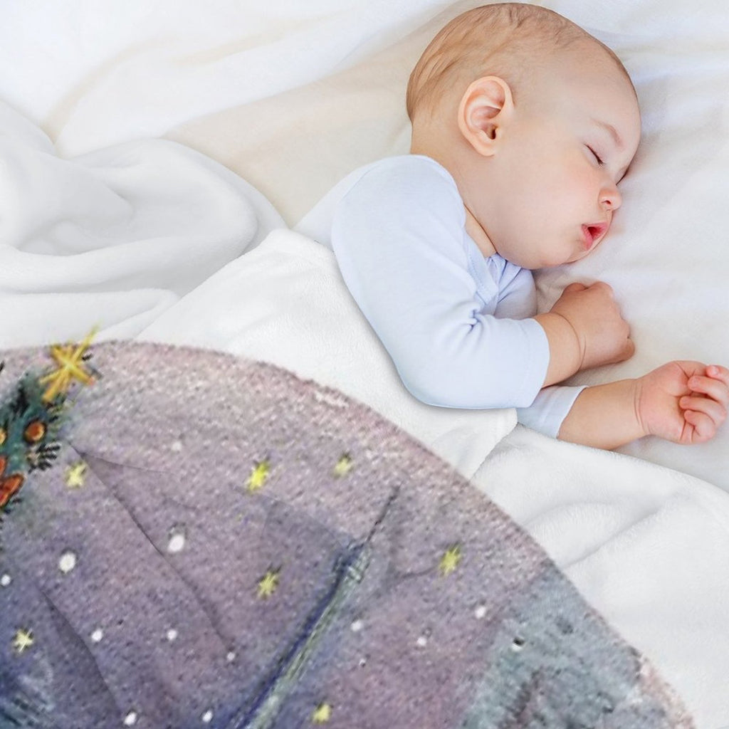 Madeline Paris Christmas Ice Skating Comfort Throw Blanket