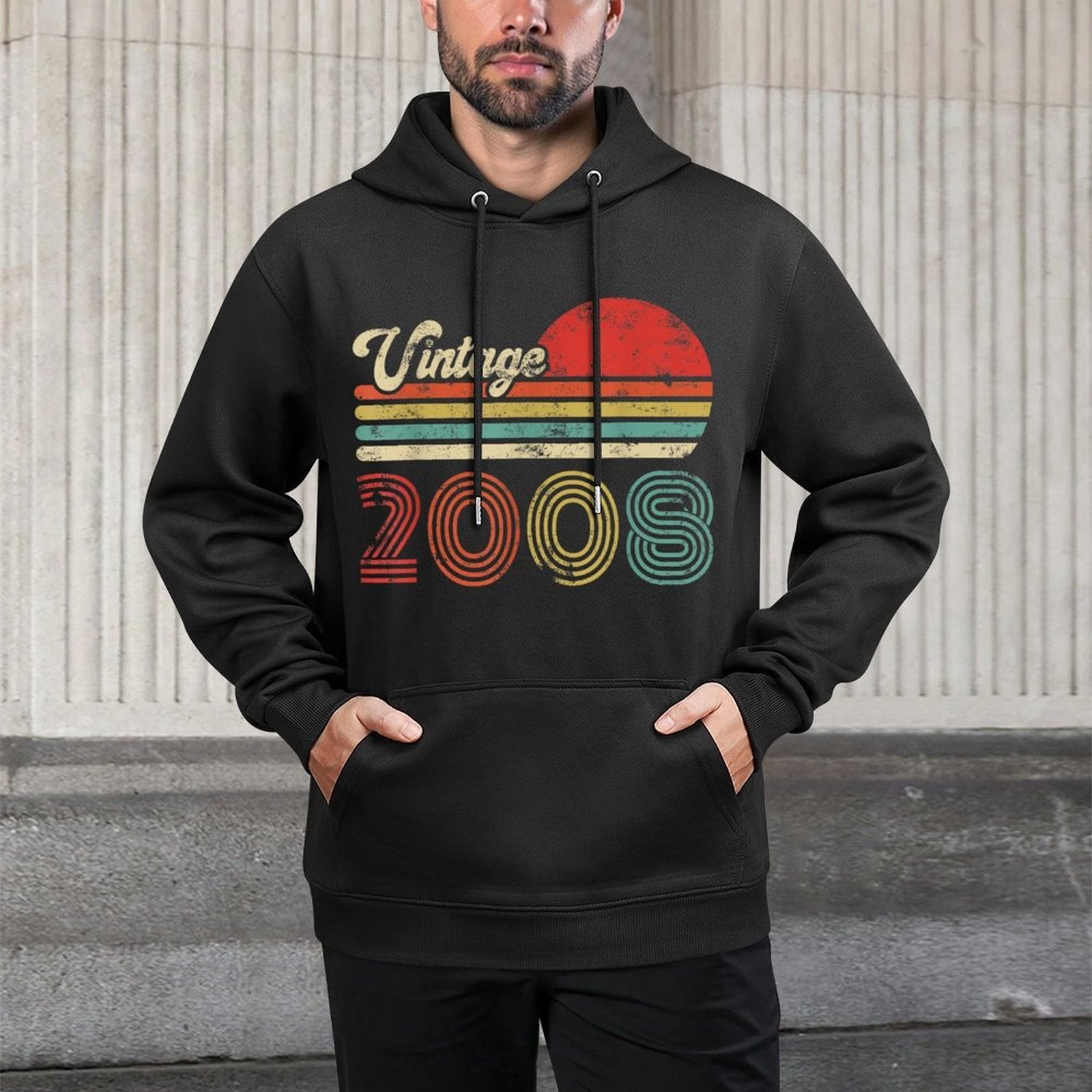 17 Year Old Birthday Vintage 2008 17th Birthday Unisex Design Hoodie