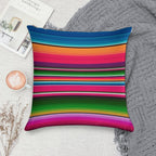 Mexican Blanket Striped Fiesta Serape Soft Skin-Friendly Throw Pillow
