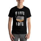 If I Fits I Sits Cat Meme Funny Cat In A Box T-shirt Men Women Girls Kids  Durable T-Shirt
