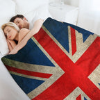 Old And Worn Distressed Vintage Union Jack Flag Compact Throw Blanket
