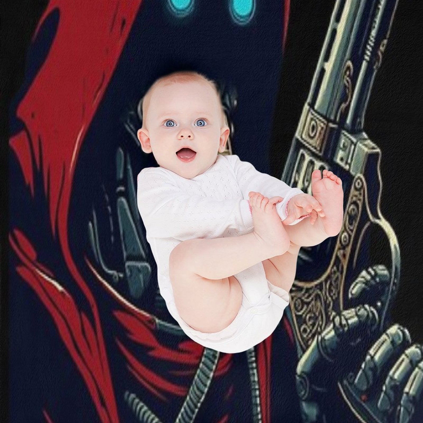 Admech Techpriest Machina Vult (The Machine Wills It) Durable Throw Blanket