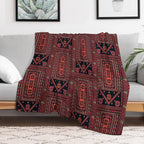 Three Flowers Palestinian Embroidery Multi-functional Throw Blanket