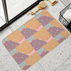 Retro 1980 Aesthetic Colour-block  Odorless Bath Mat