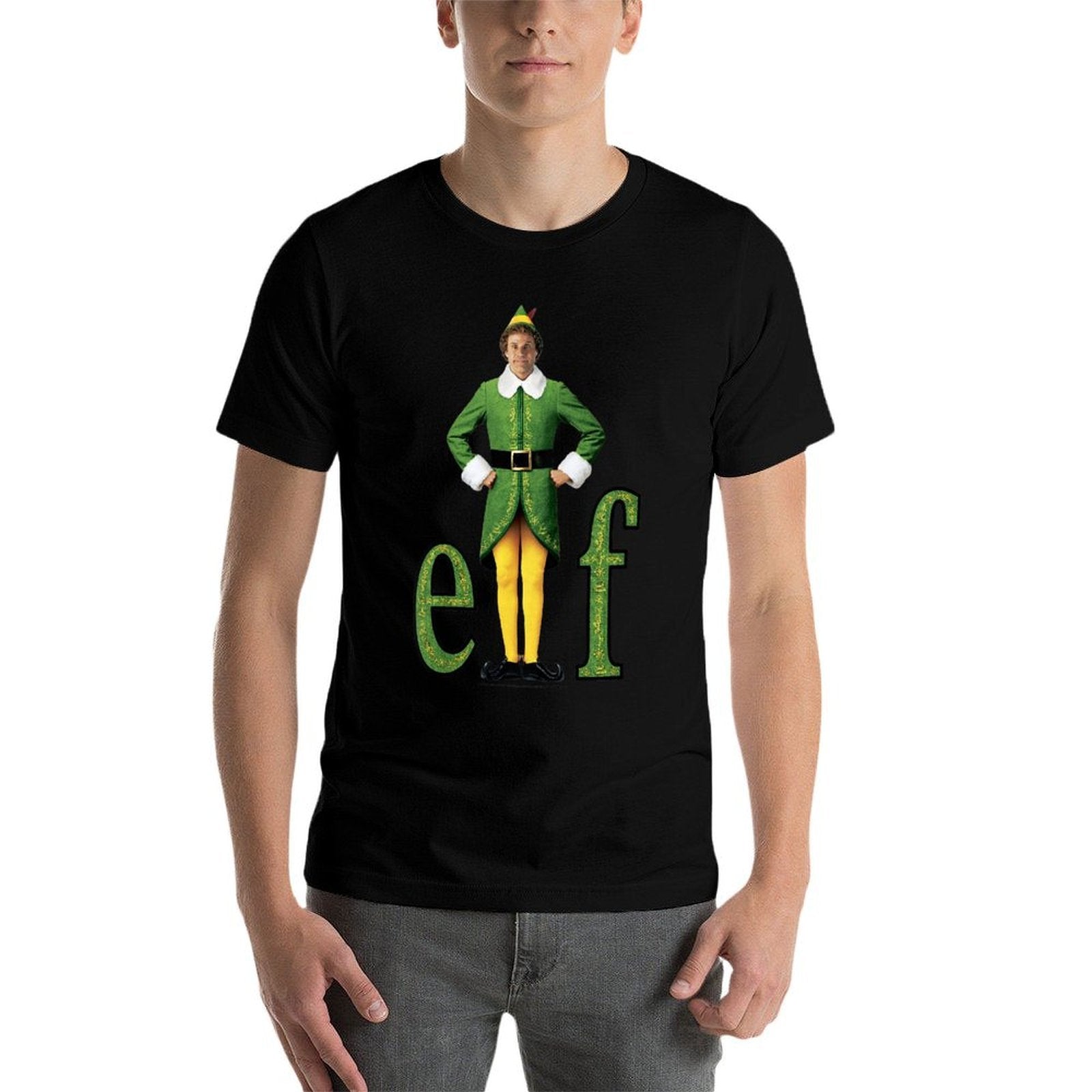 Kids Elf Buddy Classic Movie Logo  Ribbed Collar T-Shirt