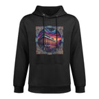 Retro Parthenon Athens Greece Landscape Sunset Customizable Surface Hoodie