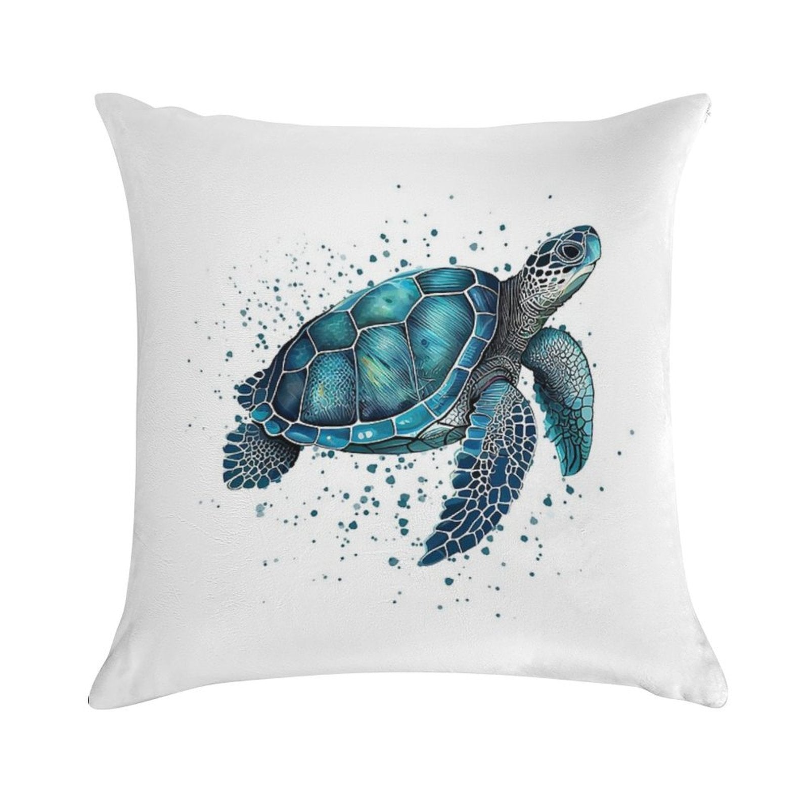 Blue Turquoise Sea Turtle Soft Ultra-Soft Texture Throw Pillow
