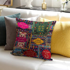 Funny Pakistani Truck Art Poetry Soft Luxury Feel Throw Pillow