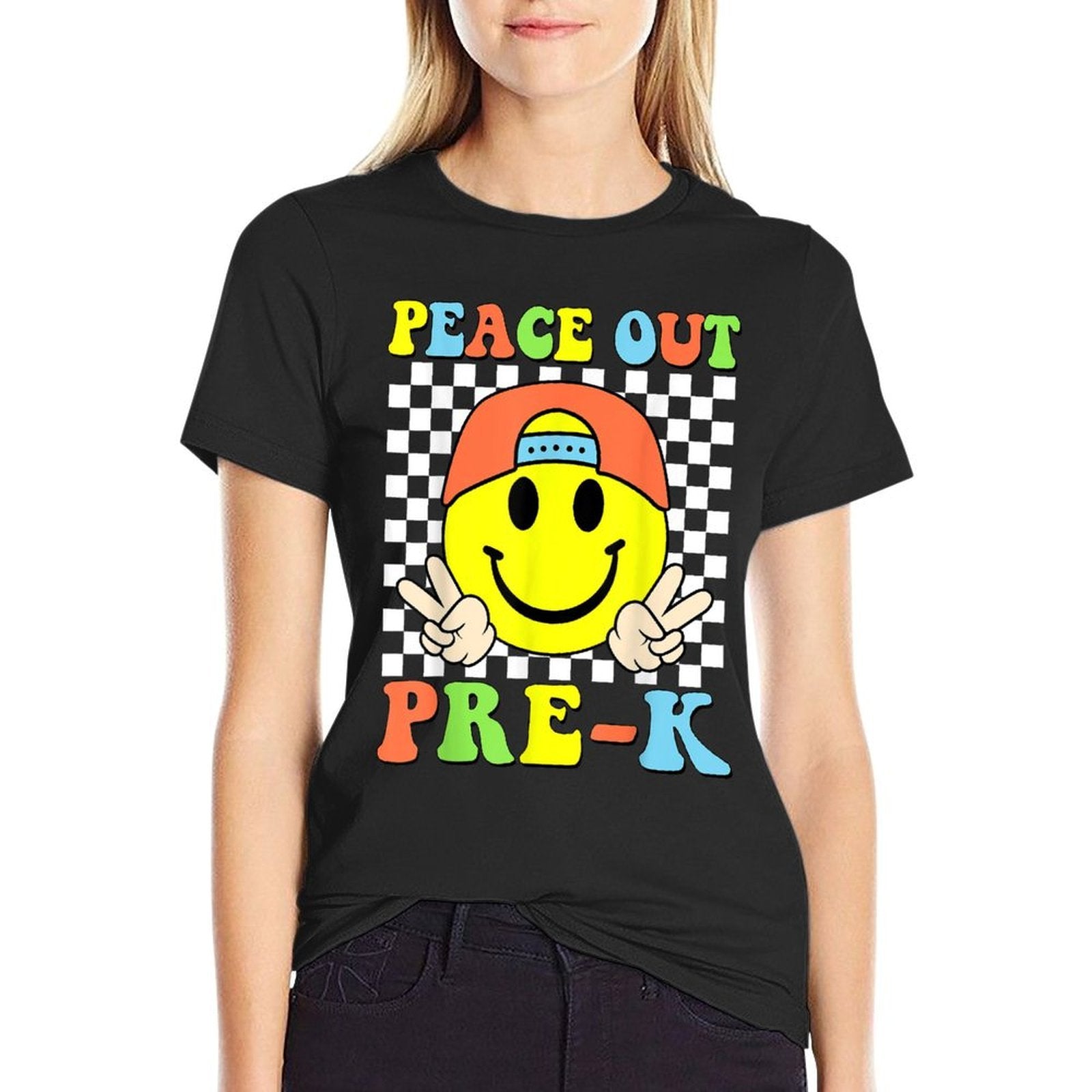 Peace Out Pre-k Boys Kid Graduation Prek Last Day Of School  Tagless Design T-Shirt