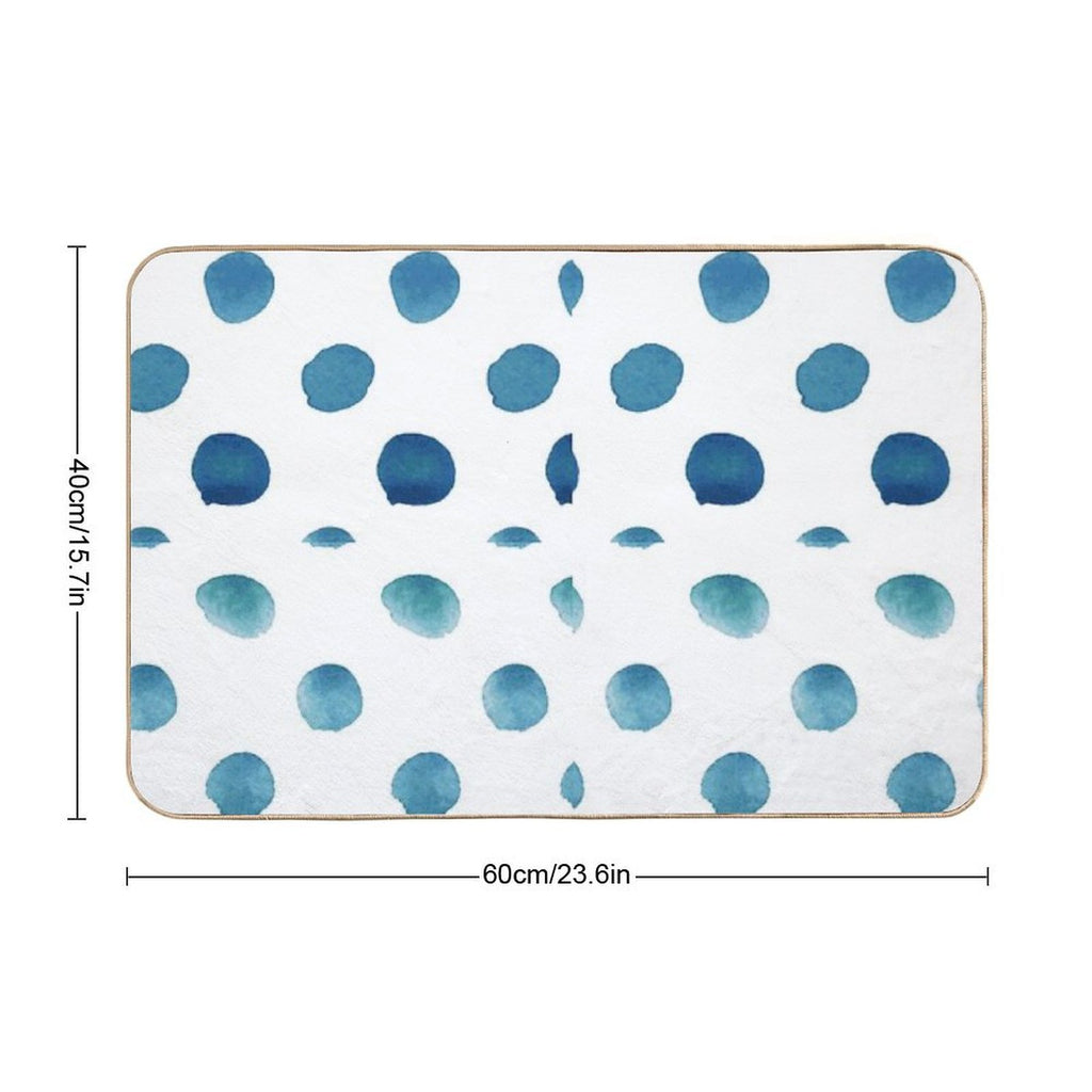 Ocean Blu Pattern-small Dots  Versatile Bath Mat