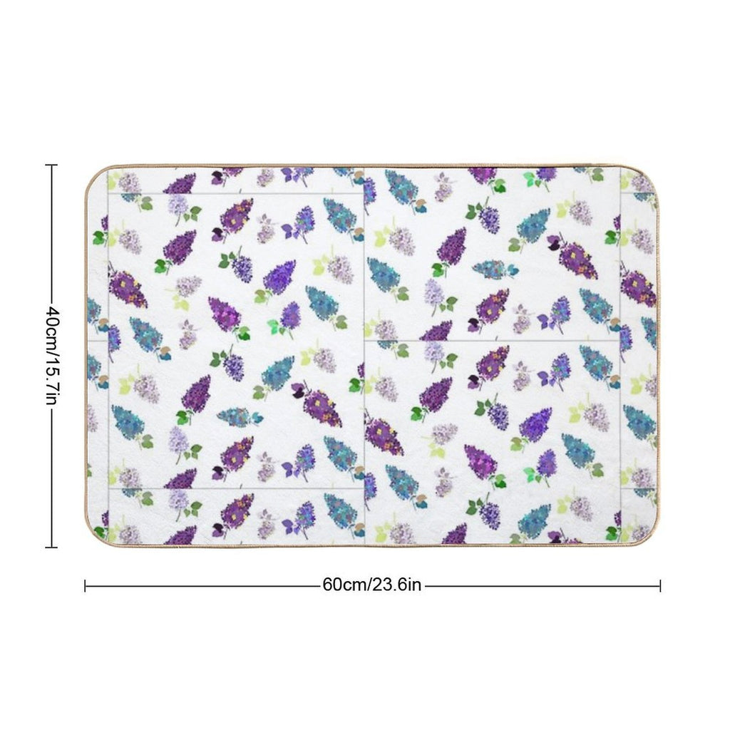 Lilac Flowers  Stain-Proof Bath Mat