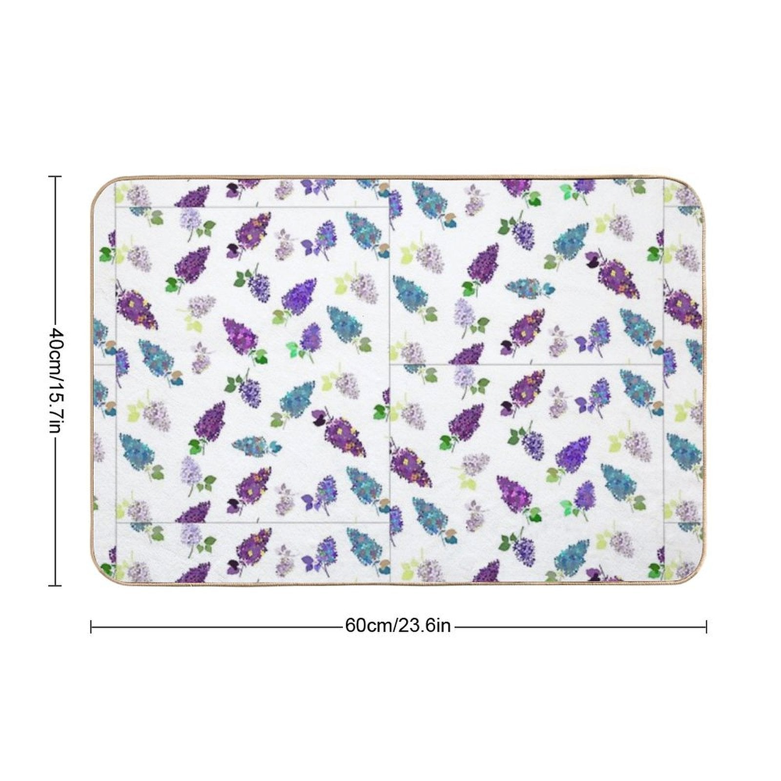Lilac Flowers  Stain-Proof Bath Mat