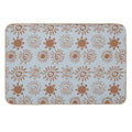 Magical Sun Bohemian Dreamy Aesthetic In Muted Colors Gray Blue & Brown  Pet-Safe Bath Mat