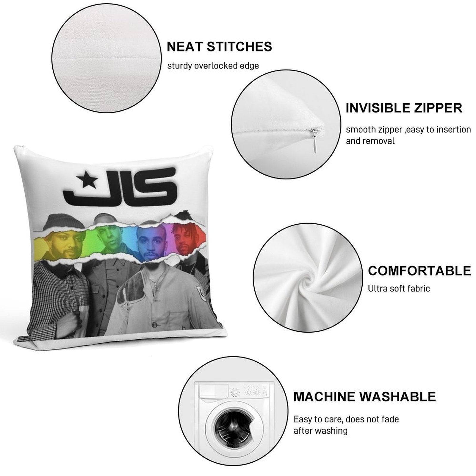 JLS ARE BACK Soft Skin-Friendly Throw Pillow