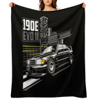 Mercedes Benz 190E AMG Evolution II Travel-friendly Throw Blanket
