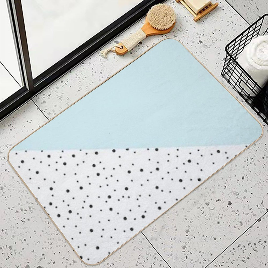 Blue And White Vsco  Pet-Safe Bath Mat