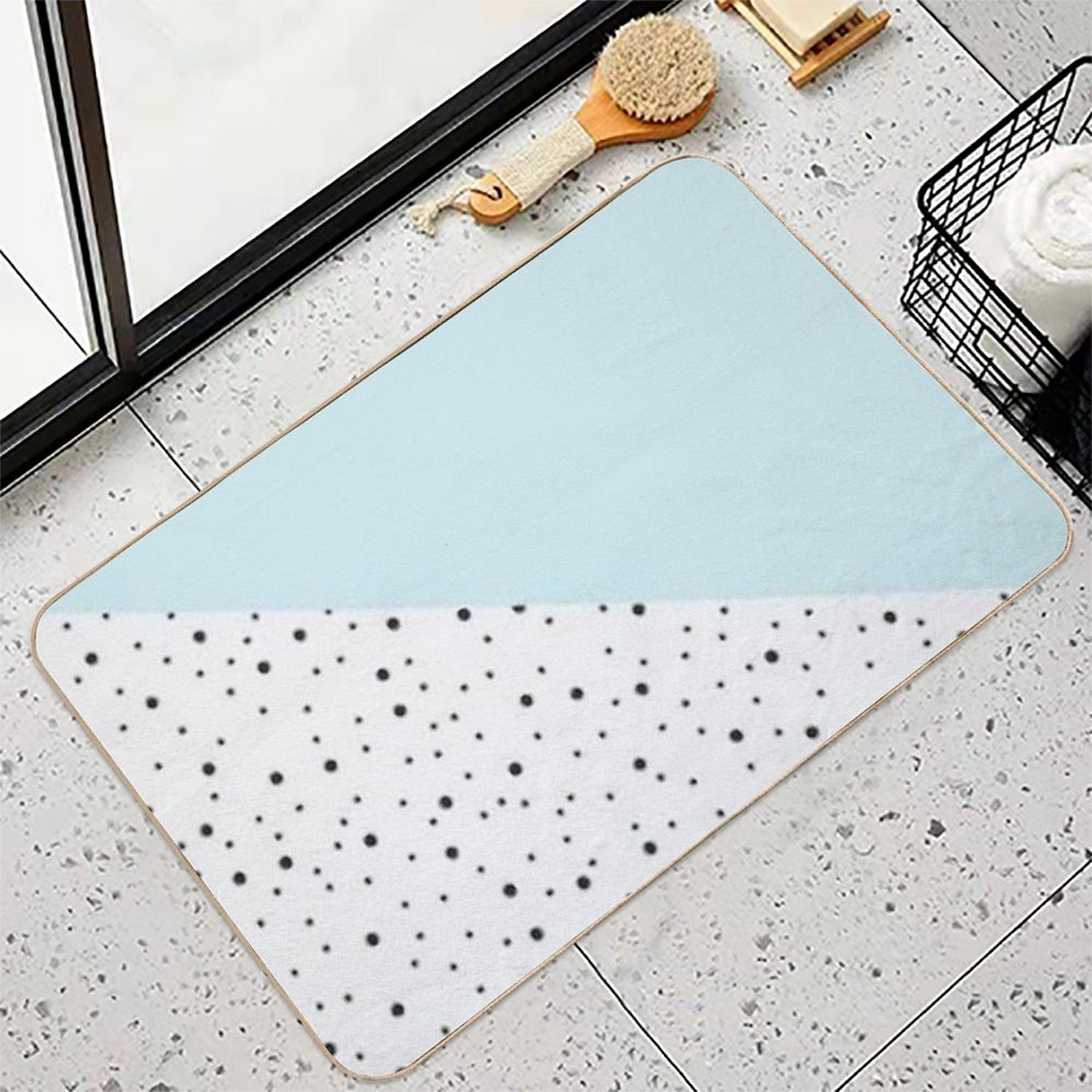 Blue And White Vsco  Pet-Safe Bath Mat