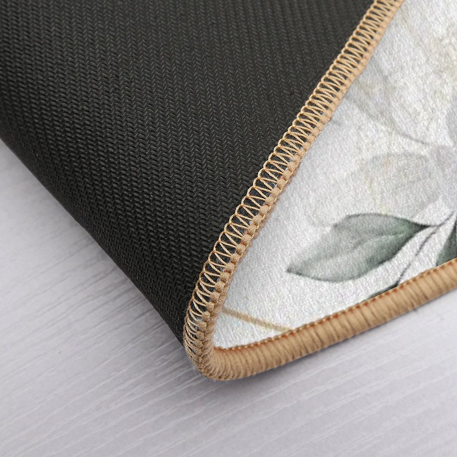 Golden Cicle of Flowers  Eco-Friendly Bath Mat