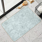 Acqua Floral Pattern  Multi-Purpose Bath Mat
