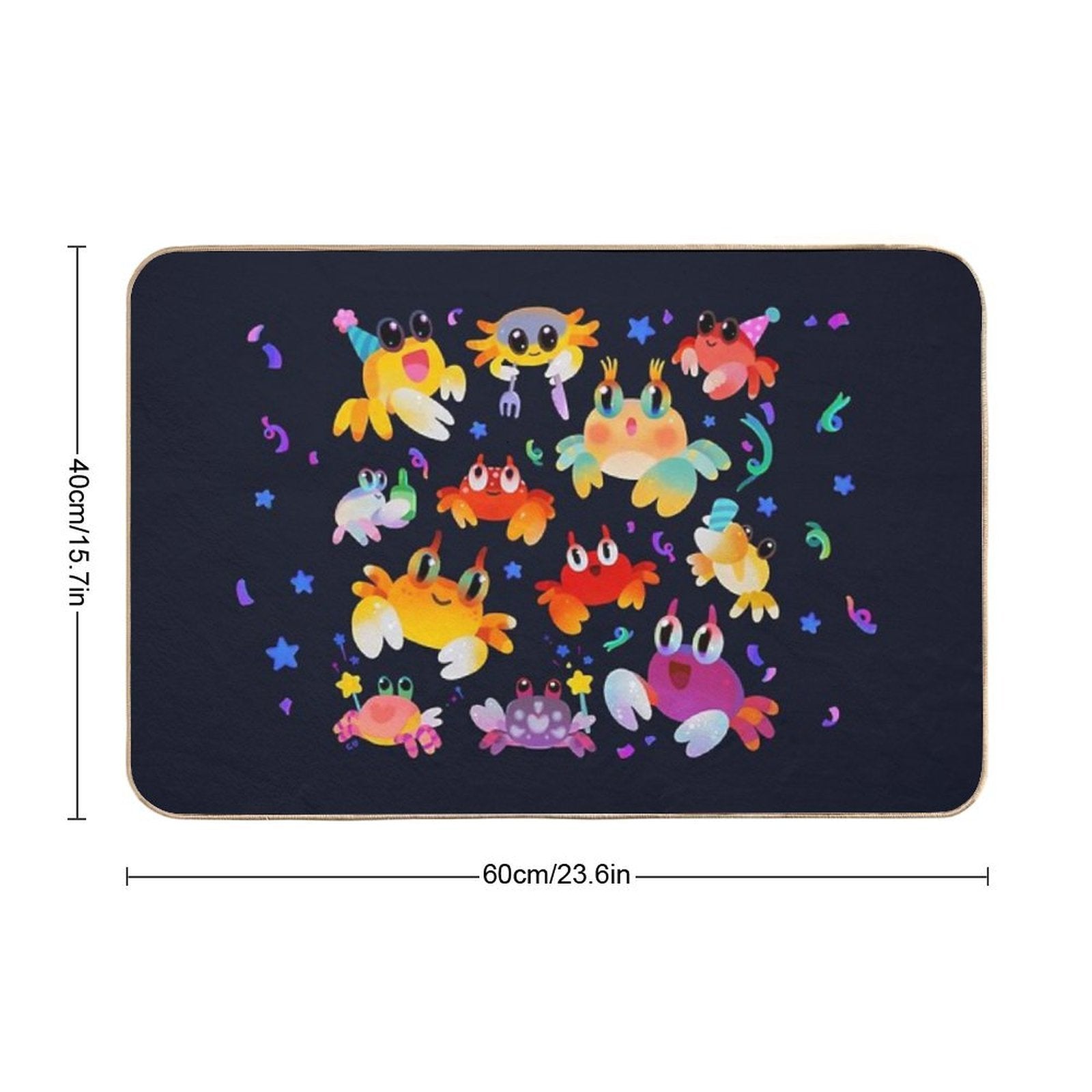 Party Crab  Dirt-Trapping Bath Mat