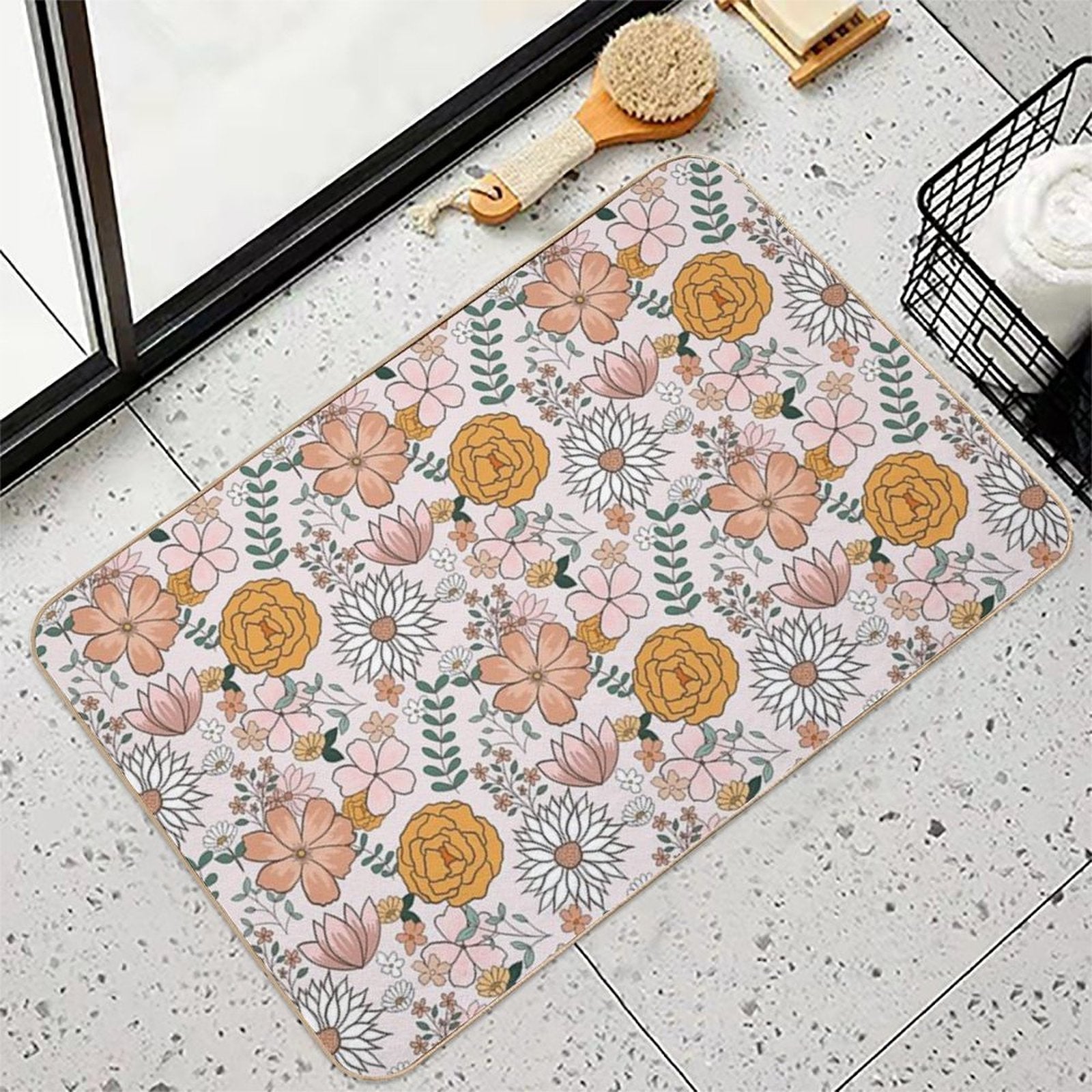 English Tea Party  Easy Maintenance Bath Mat