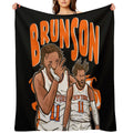 Jalen Brunson Cartoon Comfort Throw Blanket