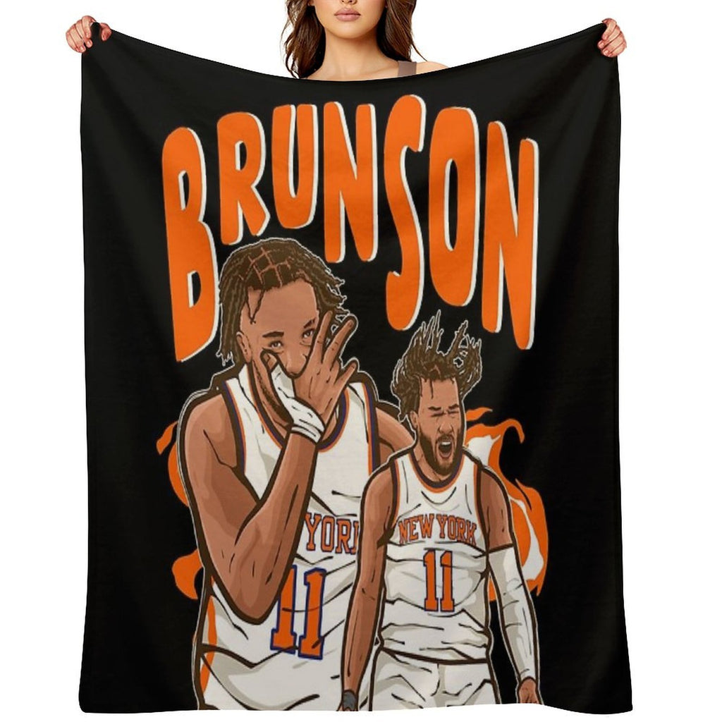Jalen Brunson Cartoon Multi-functional Throw Blanket