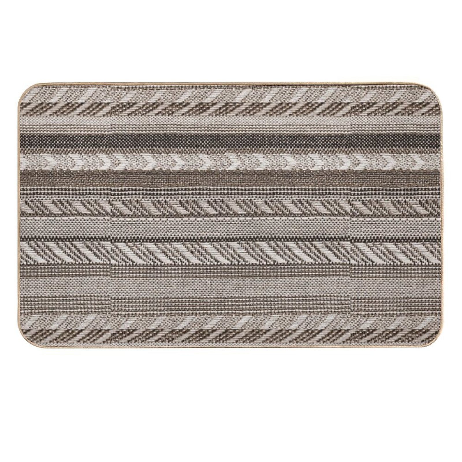 Tobacco - Boho Stripe -  Anti-Trip Bath Mat