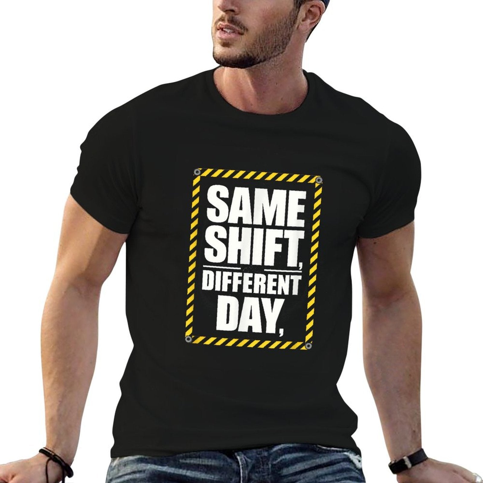 Same Shift Different Day - Factory Worker Funny Work Meme  Vintage-inspired T-Shirt