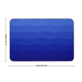 Soothing Blue Ocean Waves Pattern  Dirt-Trapping Bath Mat
